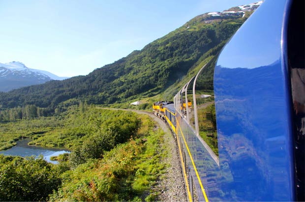 阿拉斯加獨特的雙層景觀火車